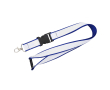 Custom made dubbellaags lanyard met veiligheidsluiting kleur blauw