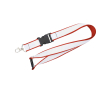 Custom made dubbellaags lanyard met veiligheidsluiting kleur rood