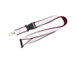 Custom made dubbellaags lanyard met veiligheidsluiting kleur granaat