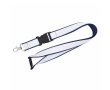 Custom made dubbellaags lanyard met veiligheidsluiting kleur petrol blauw
