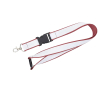 Custom made dubbellaags lanyard met veiligheidsluiting kleur onverzadigd rood
