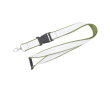 Custom made dubbellaags lanyard met veiligheidsluiting kleur olijfgroen