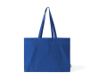 Oversize tas van katoen met zijvouw en hengsels 220 g/m² kleur blauw