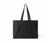 Oversize tas van katoen met zijvouw en hengsels 220 g/m² kleur zwart