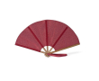 Opvouwbare waaier van bamboe en polyester voor events 23 cm kleur rood