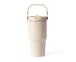 Lekvrije thermosfles van gerecycled roestvrij staal 600 ml kleur beige