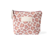 Toilettas van gerecycled katoen met dierenprint 200 g/m² kleur roze