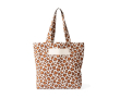 Tas van gerecycled katoen met animal print 200 g/m² kleur bruin
