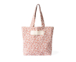 Tas van gerecycled katoen met animal print 200 g/m² kleur roze
