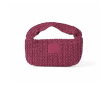 Kleine tas van papier en polyester met label voor bedrukking kleur bordeaux