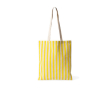 Gestreepte tas van gerecycled katoen met hengsels 180 g/m² kleur geel