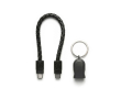 Snellaad-sleutelhangerkabel met type USB-C kleur zwart