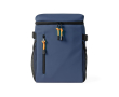 Koelrugzak met vakken en kunstleer om te personaliseren kleur marineblauw