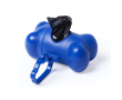 Dispenser met 15 hondenpoepzakjes in botvorm kleur blauw
