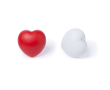 Stressbal in de vorm van een hart in diverse kleuren, geschikt voor personalisatie kleur rood