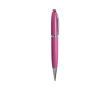 Metalen USB-pen met draaimechanisme en blauwe inkt kleur fuchsia