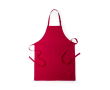 Schort van katoen en polyester met dubbele voorzak kleur rood