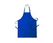 Schort van katoen en polyester met dubbele voorzak kleur blauw