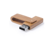 USB van bamboehout met beschermend draaimechanisme kleur bruin