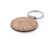Ronde sleutelhanger van kurk met lasergravure - Eco Round kleur naturel