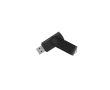USB met zachte behuizing en glanzende metalen clip kleur zwart