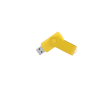 USB met zachte behuizing en glanzende metalen clip kleur geel