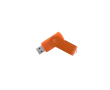USB met zachte behuizing en glanzende metalen clip kleur oranje
