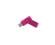 USB met zachte behuizing en glanzende metalen clip kleur fuchsia