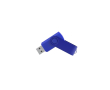 USB met zachte behuizing en glanzende metalen clip kleur blauw