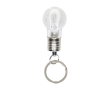 Sleutelhangerlampje in de vorm van een gloeilamp met wit licht kleur zilver
