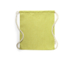 Rugzakje van gerecycled katoen met logo, 120 gr/m2 Recycled Cotton kleur geel