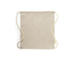 Rugzakje van gerecycled katoen met logo, 120 gr/m2 Recycled Cotton kleur beige
