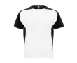 Sportshirt van polyester 140 g/m² Roly Direct Bugatti kleur wit/zwart