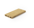 Externe powerbank van bamboe met draadloos opladen 6.000mAh kleur hout