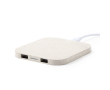 Draadloze oplader van tarwestro voor tot 3 apparaten kleur beige