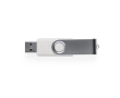 USB van tarwestro met metalen draaiclip kleur lichtgrijs