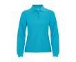 Dames polo met lange mouwen 220 g/m² Roly Direct Estrella kleur turkoois