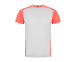 T-shirt met logo van polyester 135 g/m² Roly Direct Zolder kleur koraal