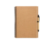 Reclame notitieboekje van gerecycled papier kleur beige