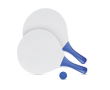 Reclameset met tennisrackets en bal kleur blauw