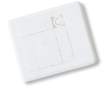 Puzzel voor reclame en merchandising kleur wit