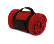 Reclame deken van fleece kleur rood