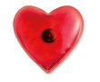 Hartvormige warmtepad kleur rood