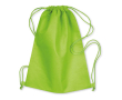 Non-woven rugzak met koordjes kleur limoen groen