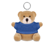 Sleutelhanger met knuffelbeertje voor reclame kleur blauw