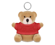 Sleutelhanger met knuffelbeertje voor reclame kleur rood