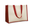 Reclametas van jute en canvas kleur rood