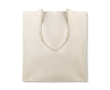Katoenen tasjes met logo voor reclame kleur beige