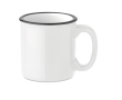 Vintage mokken met logo, 290ml kleur wit