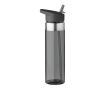 Tritan drinkfles met mondstuk en logo kleur grijs